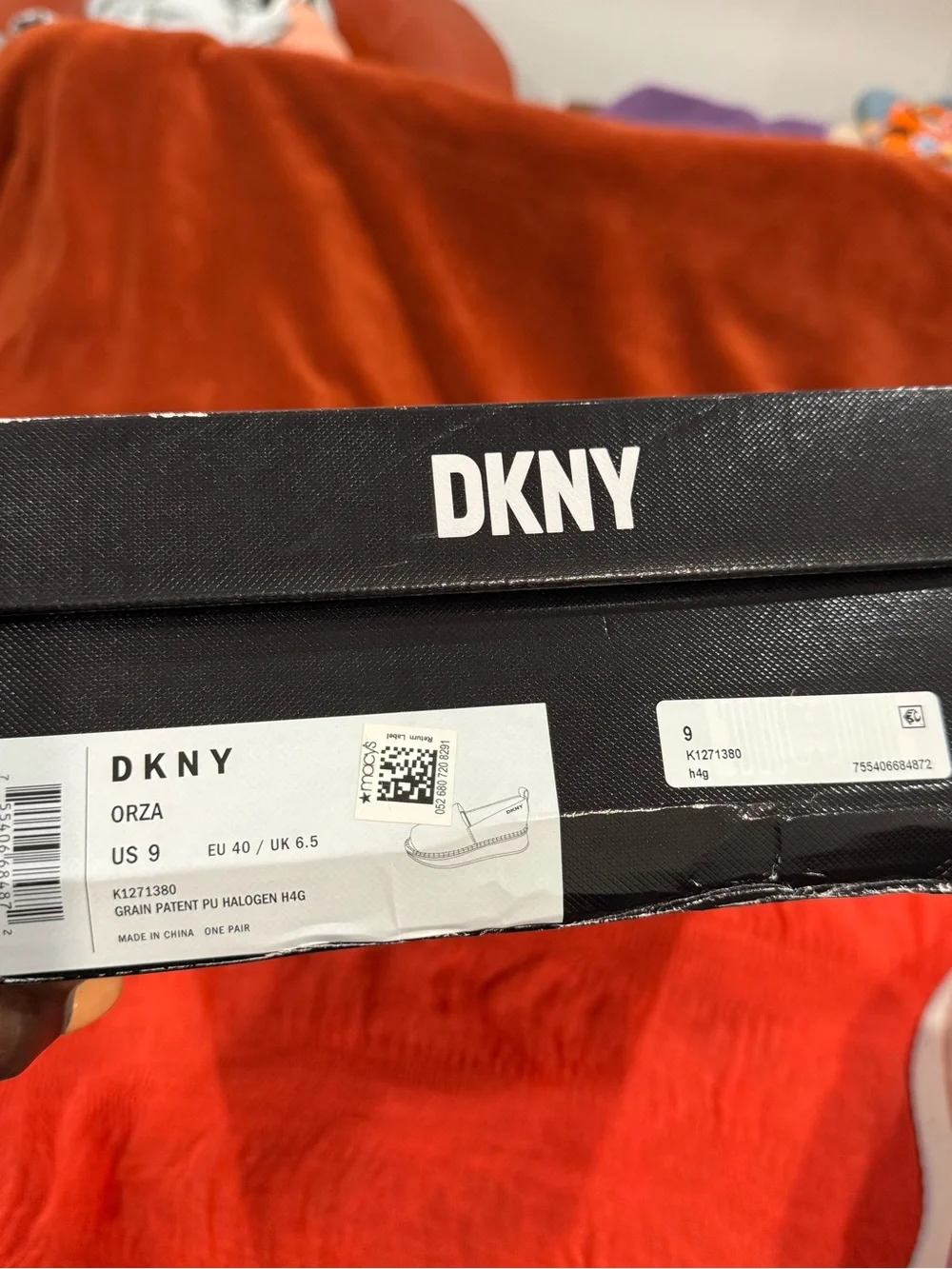 DKNY Light Gray Leather Open-Toe Espadrille Slide